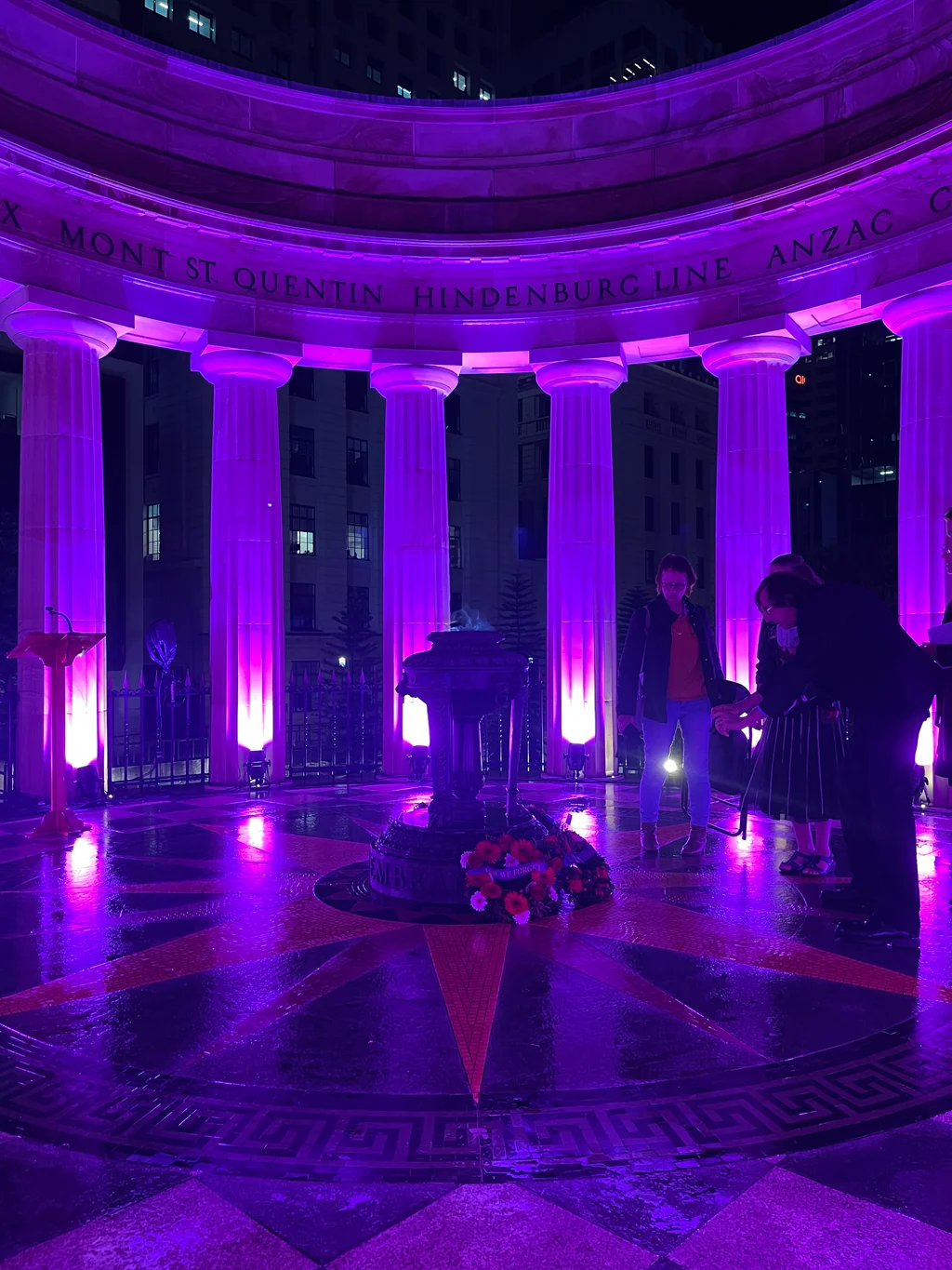 Laying wreaths at the 2023 service