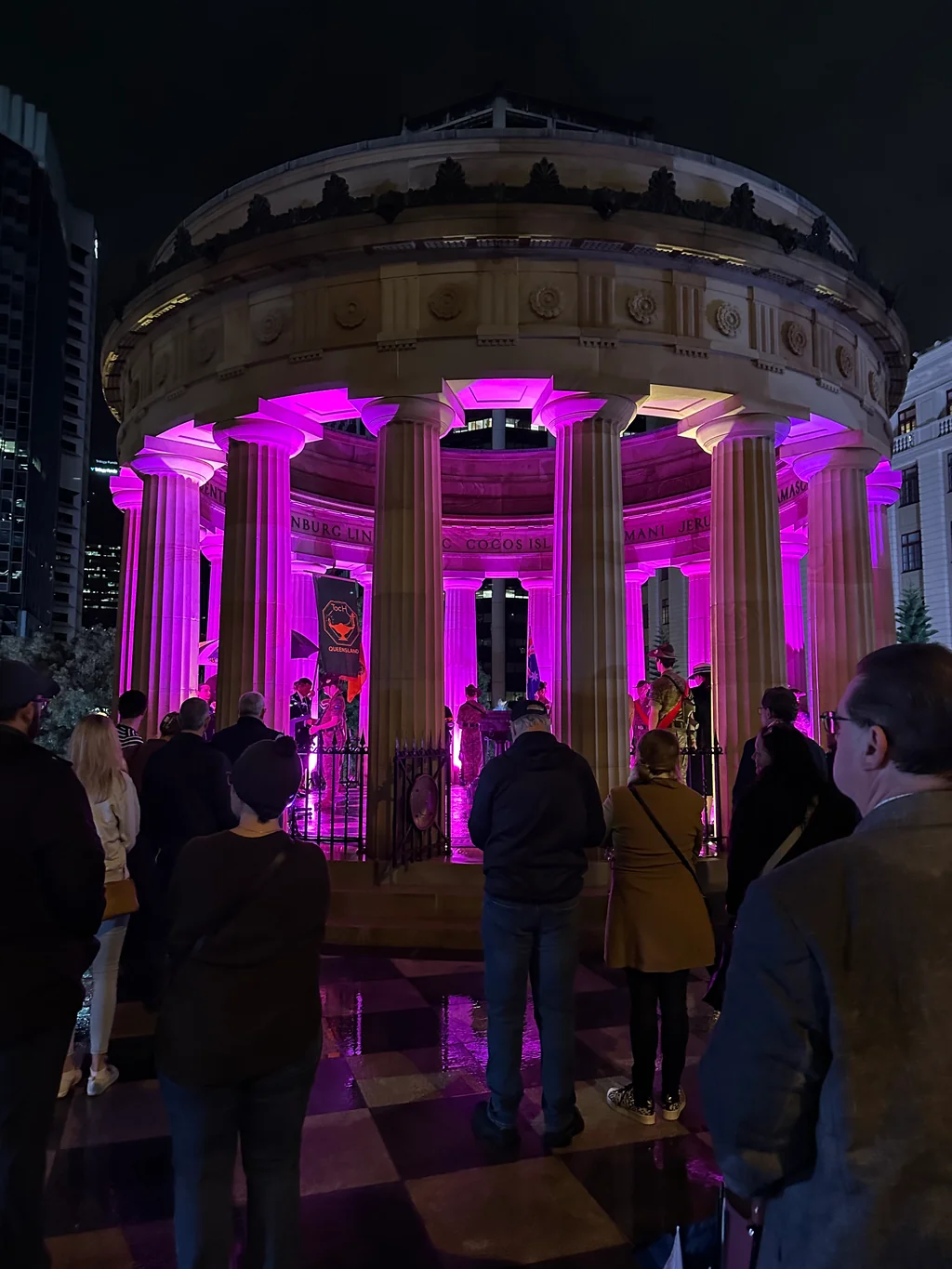 The crowd gathering for the 2025 Midnight Service