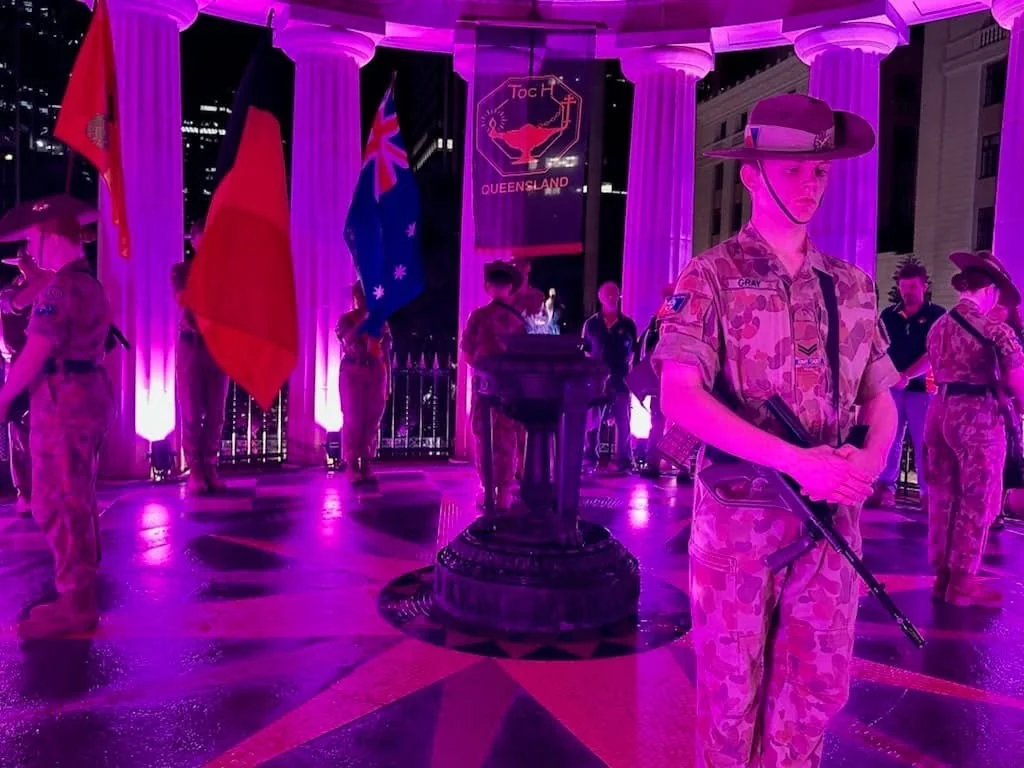 Cadets standing guard at the Eternal Flame